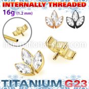 utshz30in pvd plating titanium leaf top marquise cz