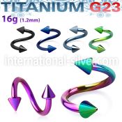 utspen spirals twisters anodized titanium g23 implant grade eyebrow