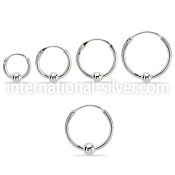 vbcr16s 925 silver ball closure earrings (1.2mm) with 3mm ball