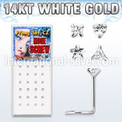 wgszmc l shape nose studs gold nose