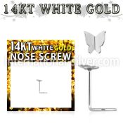 wsbt2 l shape nose studs gold nose