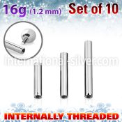 xbb16gin loose body jewelry parts surgical steel 316l 