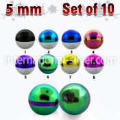 xbmt5 loose body jewelry parts anodized surgical steel 316l belly button