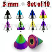 xcnmt3 loose body jewelry parts anodized surgical steel 316l belly button