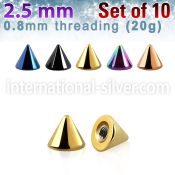 xcnt25xs anodized surgical steel body jewelry parts piercing