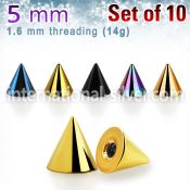 xcnt5g loose body jewelry parts anodized surgical steel 316l belly button