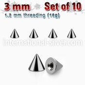 xcon3 loose body jewelry parts surgical steel 316l 