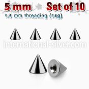 xcon5 loose body jewelry parts surgical steel 316l belly button