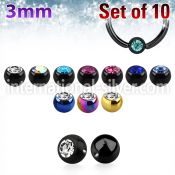 xdpbtc3 loose body jewelry parts anodized surgical steel 316l 