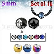 xdpbtc5 loose body jewelry parts anodized surgical steel 316l 