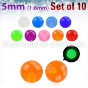 xglb5 loose body jewelry parts acrylic body jewelry belly button