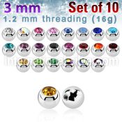 xjb3 loose body jewelry parts surgical steel 316l belly button