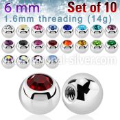 xjb6 loose body jewelry parts surgical steel 316l belly button