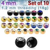 xjbt4s loose body jewelry parts anodized surgical steel 316l belly button