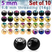 xjbt5g loose body jewelry parts anodized surgical steel 316l belly button