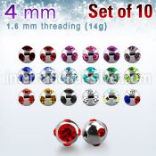 xmjb4 loose body jewelry parts surgical steel 316l belly button