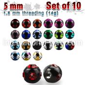 xmjbt5 loose body jewelry parts anodized surgical steel 316l belly button