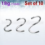 xsp18g loose body jewelry parts surgical steel 316l 