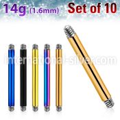 xtbb14g loose body jewelry parts anodized surgical steel 316l nose bridge