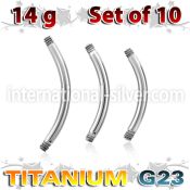 xubn14g loose body jewelry parts titanium g23 implant grade belly button