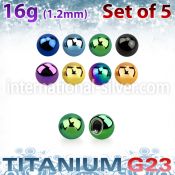 xubt25 loose body jewelry parts anodized titanium g23 implant grade 