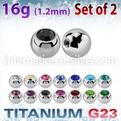 xujb4s loose body jewelry parts titanium g23 implant grade 
