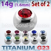 xujb6 loose body jewelry parts titanium g23 implant grade belly button
