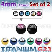 xujbt4g loose body jewelry parts anodized titanium g23 implant grade 