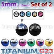 xujbt5g loose body jewelry parts anodized titanium g23 implant grade 