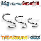 xusp16g loose body jewelry parts titanium g23 implant grade belly button