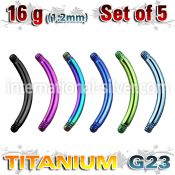 xutbn16 loose body jewelry parts anodized titanium g23 implant grade belly button