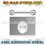 zbbnpg straight barbells surgical steel 316l nipple