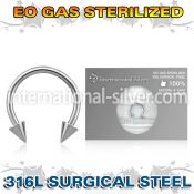 zcbecn horseshoes surgical steel 316l belly button