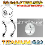zubnebin sterilized titanium curved barbell balls internal