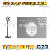 zulb25 titanium labret eo gas sterilized ball