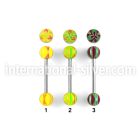 bbdxv straight barbells surgical steel 316l with acrylic parts tongue