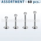 blk03e labrets lip rings surgical steel 316l labrets chin