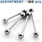blk103 straight barbells surgical steel 316l tongue
