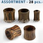 blk214 tunnels gauges organic body jewelry ear lobe