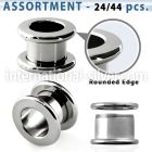 blk244 tunnels gauges surgical steel 316l ear lobe