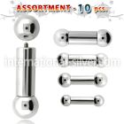 blk388 straight barbells surgical steel 316l tongue