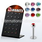 brlbc3 labrets lip rings surgical steel 316l labrets chin