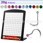 brs103 l shape nose studs surgical steel 316l nose