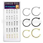 bxcln10 fake illusion body jewelry anodized surgical steel 316l nose