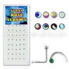 bxs107 l shape nose studs surgical steel 316l nose