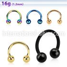 cbetb4 horseshoes anodized surgical steel 316l ear lobe