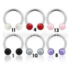 cbpr horseshoes surgical steel 316l with acrylic parts belly button