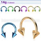 cbtcn horseshoes anodized surgical steel 316l belly button