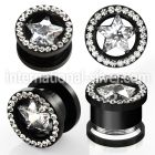 ftszc tunnels gauges anodized surgical steel 316l ear lobe