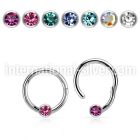 hbcrj16 surgical steel hinged captive bead ring 16g gem ball